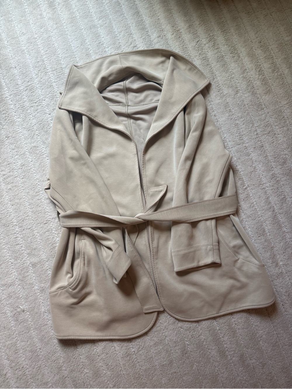 Light Beige Lululemon Women's Wrap Jacket with Belt